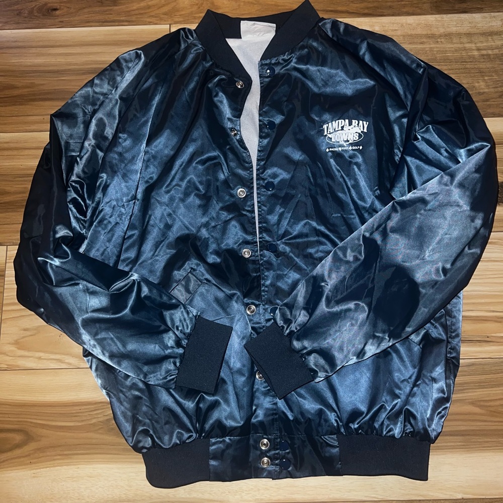 Vintage Tampa Bay Downs Horse Racing Cardinal Mens Windbreaker Jacket Men’s LRG